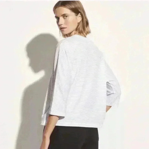 Vince. | White & Blue Top w/Dolman Style Sleeves - Picture 2 of 8